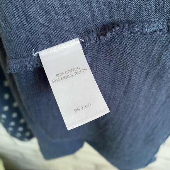 J. Jill Sleeveless Flare Dark Blue White Abstract Print Mini Dress Size … - Picture 9 of 13